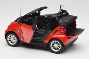 Smart Fortwo W451 Kabrio Červený Černý Minichamps 1:18 150036333 Kov – obrázek 5 z 8