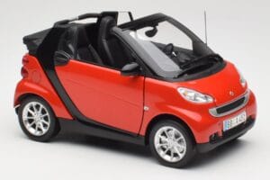 Smart Fortwo W451 Kabrio Červený Černý Minichamps 1:18 150036333 Kov – obrázek 6 z 8