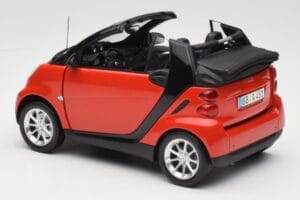 Smart Fortwo W451 Kabrio Červený Černý Minichamps 1:18 150036333 Kov – obrázek 7 z 8