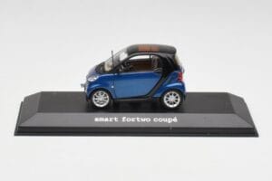 Smart Fortwo Coupe Aqua Modrý Metallic & Černý Minichamps 1:43 Q0022558V001C77Q00 Kov