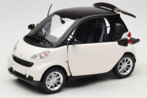 Smart Fortwo 451 Coupe Bílý Černý Minichamps 1:18 150036302 Kov – obrázek 2 z 8