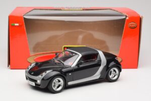 Smart Roadster Černý Bburago 1:18 34099-M1 Kov – obrázek 8 z 8