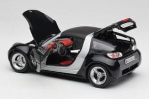 Smart Roadster Tmavě Modrý Bburago 1:18 34917 Kov – obrázek 5 z 8
