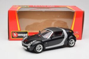 Smart Roadster Tmavě Modrý Bburago 1:18 34917 Kov – obrázek 8 z 8