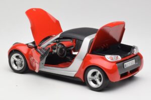 Smart Roadster Červený Bburago 1:18 34099 Kov – obrázek 5 z 8