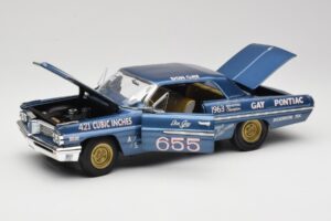 Pontiac Catalina Super Duty Super Stock #655 Modrý 1962 Auto World 1:18 AW201/06 Kov – obrázek 2 z 8