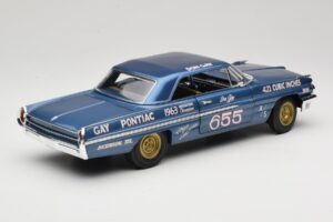 Pontiac Catalina Super Duty Super Stock #655 Modrý 1962 Auto World 1:18 AW201/06 Kov – obrázek 3 z 8