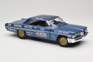 Pontiac Catalina Super Duty Super Stock #655 Modrý 1962 Auto World 1:18 AW201/06 Kov – obrázek 6 z 8
