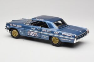 Pontiac Catalina Super Duty Super Stock #655 Modrý 1962 Auto World 1:18 AW201/06 Kov – obrázek 7 z 8