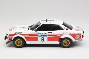 Toyota Celica 2000 GT RA21 #8 H. Mikkola / A. Hertz RAC Rally 1977 IXO 1:18 18RMC189A Kov – obrázek 3 z 6
