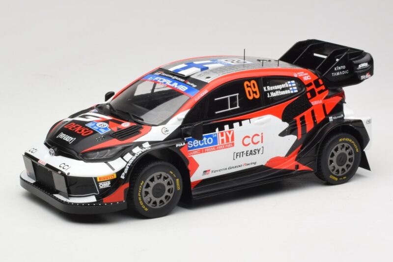 Toyota GR Yaris Rally1 #69 Toyota Gazoo Racing WRT K. Rovanpera / J. Halttunen Rally Finland 2024 IXO 1:18 18RMC218 Kov