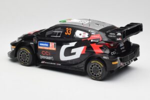 Toyota Yaris Rally1 WRC #33 E. Evans / S. Martin Rally Sweden 2024 IXO 1:18 18RMC200 Kov – obrázek 5 z 6