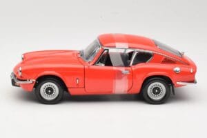 Triumph GT6 Mk3 Červený Sun Star 1:18 1056 Kov – obrázek 3 z 6