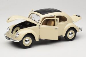Volkswagen Beetle Type 1 Classic Bílý Welly 1:18 18040W Kov – obrázek 2 z 8