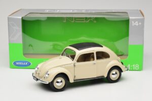 Volkswagen Beetle Type 1 Classic Bílý Welly 1:18 18040W Kov – obrázek 8 z 8