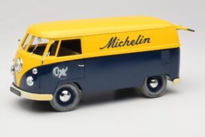 Volkswagen T1 Combi Michelin Černý & Žlutý Solido 1:18 9406 Kov – obrázek 2 z 8