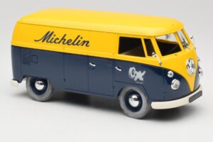 Volkswagen T1 Combi Michelin Černý & Žlutý Solido 1:18 9406 Kov – obrázek 6 z 8