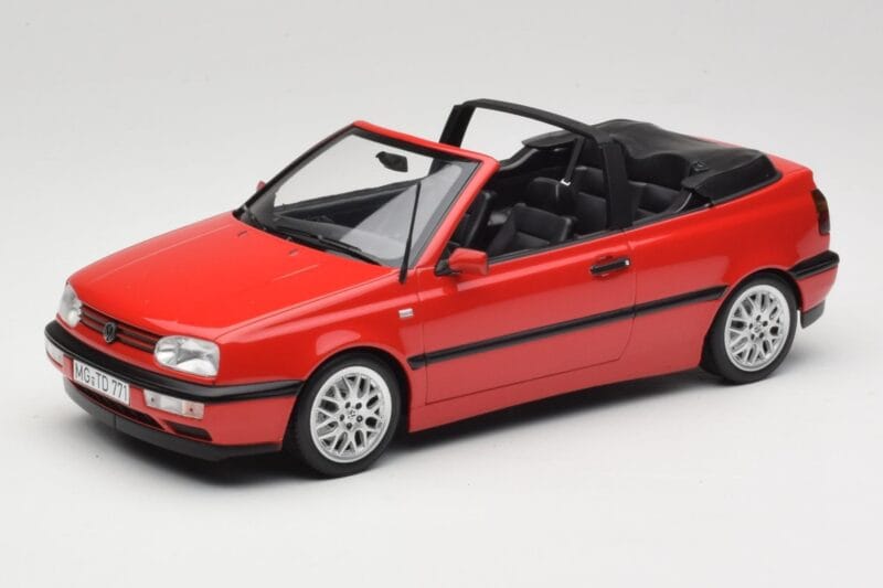 Volkswagen Golf Kabriolet Mk3 Červený Norev 1:18 188433 Kov