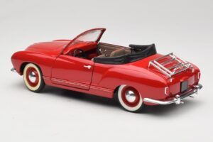 Volkswagen Karmann Ghia Kabriolet Červený Solido 1:18 8058 Kov – obrázek 5 z 8
