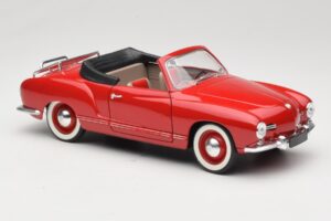 Volkswagen Karmann Ghia Kabriolet Červený Solido 1:18 8058 Kov – obrázek 6 z 8