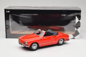 Volkswagen Karmann Ghia Kabriolet Červený Minichamps 1:18 155054030 Kov – obrázek 6 z 6