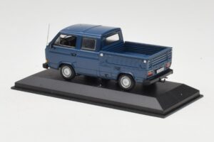 Volkswagen T3 Double Cab Flatbed Modrý Minichamps 1:43 400055260 Kov – obrázek 2 z 4