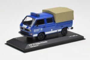 Volkswagen T3 Double Cab Flatbed THW Hannover Minichamps 1:43 400055290 Kov – obrázek 2 z 4