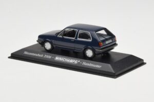 Volkswagen Golf Mk2 Modrý Výstavní Vzorek Minichamps 1:43 GOLFHANDMUSTER Kov – obrázek 3 z 4