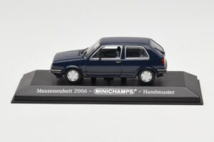 Volkswagen Golf Mk2 Modrý Výstavní Vzorek Minichamps 1:43 GOLFHANDMUSTER Kov
