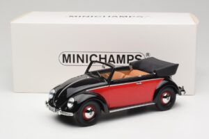Volkswagen Beetle Kabriolet Černý & Červený Minichamps 1:18 107054132 Pryskyřice – obrázek 6 z 6