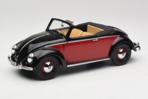 Volkswagen Beetle Hebmuller Kabriolet Černý & Červený Minichamps 1:18 107054230 Pryskyřice