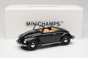 Volkswagen Beetle Type 1 Hebmuller Kabriolet Černý Minichamps 1:18 107054232 Kov – obrázek 6 z 6