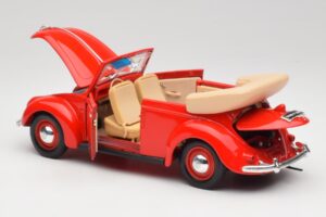 Volkswagen Kabriolet Ruby Červený Maisto 1:18 32826 Kov – obrázek 5 z 8