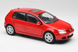 Volkswagen Golf Mk5 4-Door Tornado Červený Bburago 1:18 GOLF001 Kov – obrázek 6 z 8