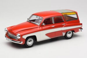 Wartburg 311 Camping Deluxe Červený Bílý BoS Models 1:18 BOS037 Pryskyřice