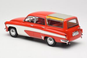 Wartburg 311 Camping Deluxe Červený Bílý BoS Models 1:18 BOS037 Pryskyřice – obrázek 5 z 6