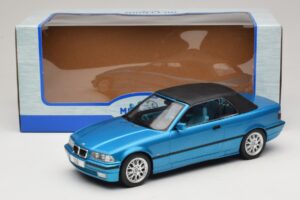 BMW 3 Series E36 Kabriolet Modrý Metalíza MCG 1:18 MCG18319 Kov – obrázek 7 z 7