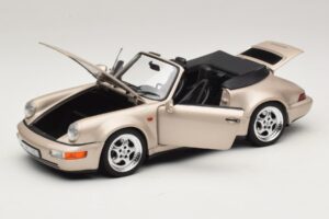 Porsche 911 964 Turbo Look Kabriolet Zermatt Silver Norev 1:18 187140 Kov – obrázek 2 z 8