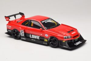 Nissan Skyline ER34 LB Super Silhouette Active Red GT Spirit 1:18 GT570 Pryskyřice – obrázek 4 z 6