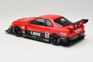 Nissan Skyline ER34 LB Super Silhouette Active Red GT Spirit 1:18 GT570 Pryskyřice – obrázek 5 z 6