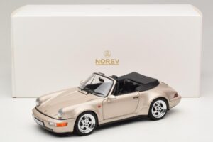 Porsche 911 964 Turbo Look Kabriolet Zermatt Silver Norev 1:18 187140 Kov – obrázek 8 z 8