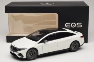 Mercedes EQS V297 Manufaktur Opalite White NZG 1:18 B66961049 Kov – obrázek 8 z 8