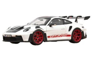 Porsche 911 992 GT3 RS Weissach Package Bílý Pyro Red Norev 1:18 187373 Kov