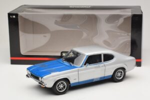 Ford Capri RS2600 Mk1 Silver Blue Minichamps 1:18 150089072 Kov – obrázek 6 z 6