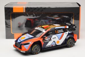 Hyundai i20 N Rally1 #1 T. Neuville / M. Wydaeghe Safari Rally Kenya 2025 IXO 1:18 18RMC247B Kov – obrázek 6 z 6