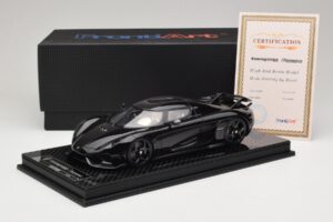 Koenigsegg Regera Černý Karbonový Balíček Béžový Interiér FrontiArt 1:18 REMC042 Pryskyřice – obrázek 7 z 7