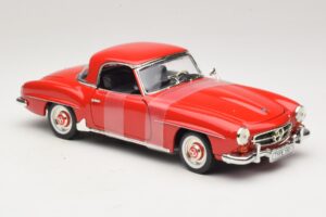 Mercedes 190 SL W121 Kupé Červený ERTL 1:18 7465 Kov – obrázek 4 z 6