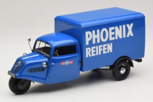 Tempo Hanseat Tříkolová Dodávka Phoenix Blue Minichamps 1:18 180099040 Kov
