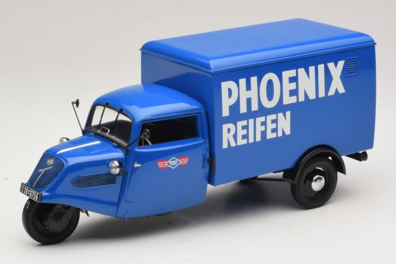 Tempo Hanseat Tříkolová Dodávka Phoenix Blue Minichamps 1:18 180099040 Kov