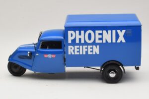 Tempo Hanseat Tříkolová Dodávka Phoenix Blue Minichamps 1:18 180099040 Kov – obrázek 3 z 6